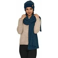 Apu Kuntur Apu Kuntur Decke und Stola aus Baby Alpaka - SUAVE, Blau, – Produktbild 1 von 1