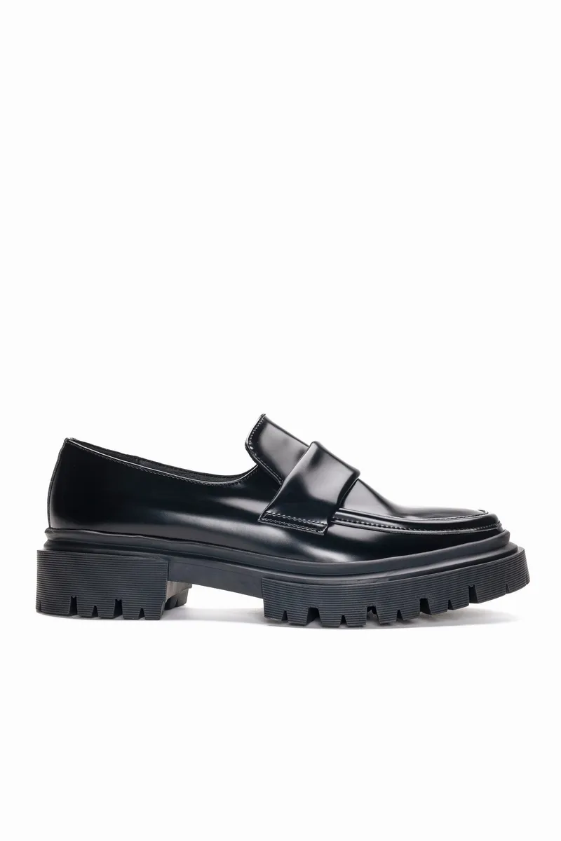 NAE NAE Damen vegan Loafers Esel Schwarz, Schwarz, – Produktbild 1 von 2