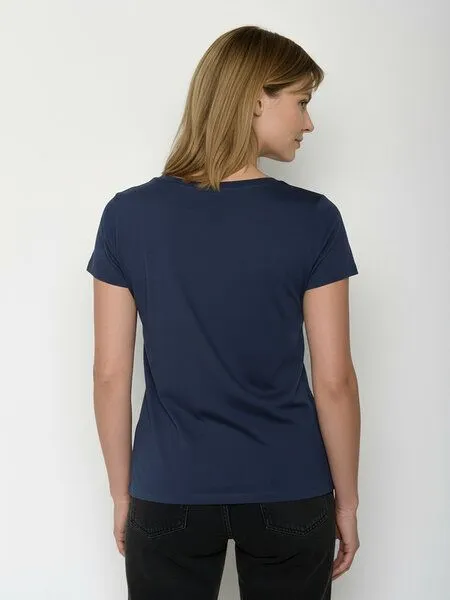 GreenBomb GREENBOMB Basic Loves - Sportliches T-Shirt aus Bio-Baumwolle / GOTS / Fair & Vegan, Blau (marineblau), – Produktbild 4 von 4