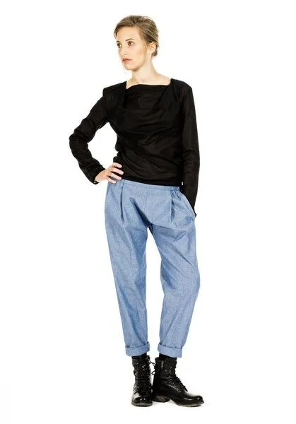 FORMAT FORMAT COSY II pants, light denim unisex, Grau, – Produktbild 2 von 3
