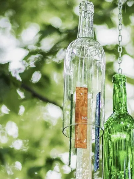 MaBe MaBe Windspiel und WINDLICHT - Nachhaltigkeit pur - wunderschön !, Transparent, – Produktbild 3 von 4