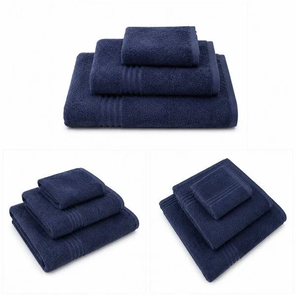 Bruno Barella Bruno Barella Handtücher aus Bio-Baumwolle – 30x50, 50x100 & 70x140 cm – einzeln oder als Set erhältlich, Navy blau, – Produktbild 2 von 2