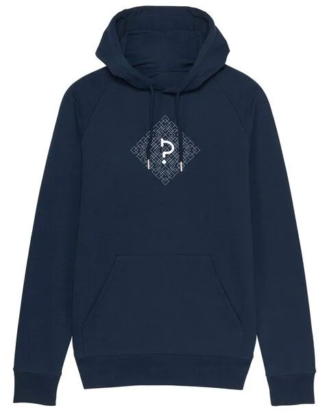 Human Family Human Family Bio Herren Hoodie "Reaper - Geometric Questionmark" in 5 Farben, Navy, – Produktbild 2 von 2