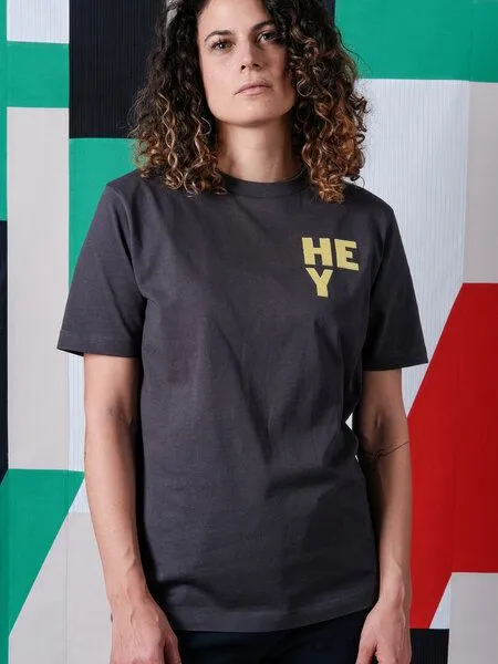 FANTASTIC REALITY STUDIOS Fantastic Reality Studios Hey Boxy Fit T-Shirt – Bio-Baumwolle, Unisex, Grau, – Produktbild 4 von 4
