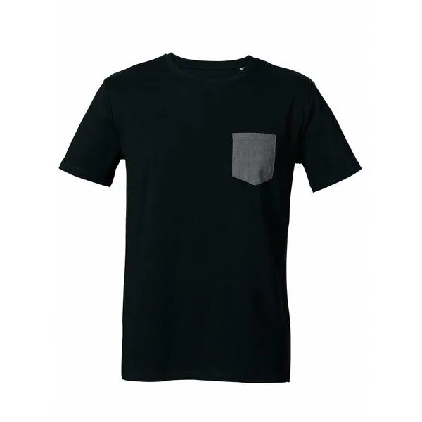 DENK.MAL Clothing DENK.MAL Clothing Pocket – Shirt, Schwarz/pocket-grau, – Produktbild 1 von 3