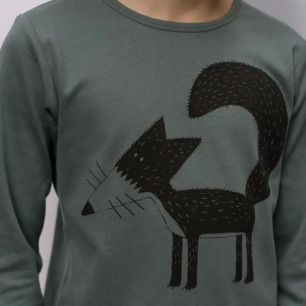 Cmig Cmig Franzi Fuchs Langarmshirt für Kinder, Stormy weather (grau), – Produktbild 2 von 4