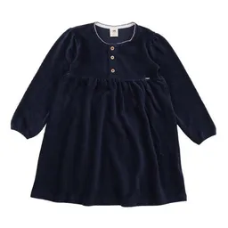 Walkiddy Walkiddy Kinder Cordkleid GOTS-zertifiziert aus Bio-Baumwolle navyblau mit Knopfleiste – Produktbild 1 von 1