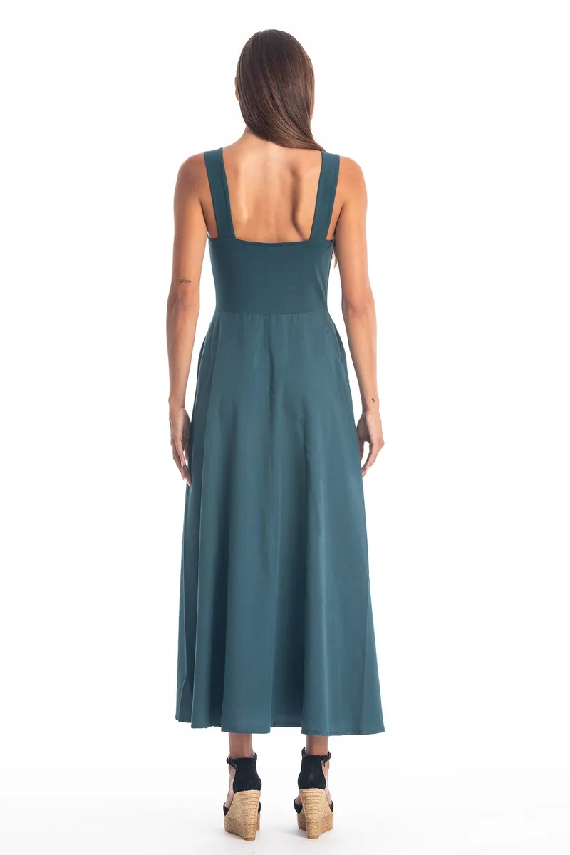 RAVENS VIEW IBIZA RAVENS VIEW IBIZA Damen vegan Kleid Madonna Ozeanblau, Teal, – Produktbild 2 von 2