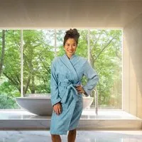 Kayori Kayori Sento - Bademantel - 35% Tencel / 65% Bio-Baumwolle, Hellblau, – Produktbild 1 von 1