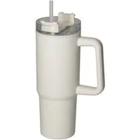 elasto elasto Trinkbecher mit Strohhalm "Tampa" 800 ml - Isolierter Thermobecher, Weiss, – Produktbild 1 von 1