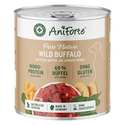 AniForte AniForte Nassfutter WildBuffalo Büffel mit Spinat 6x800 g – Produktbild 1 von 1