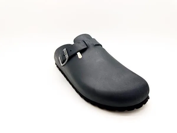 thies thies ® Eco Clogs aus vegetabil gegerbtem Leder, Truffle black, – Produktbild 3 von 4