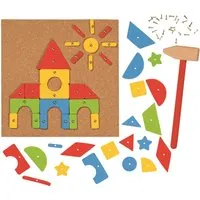 Goki goki Hammerspiel aus Holz und Kork 118-teilig 20 x 20 x 0,8 cm – Produktbild 1 von 1