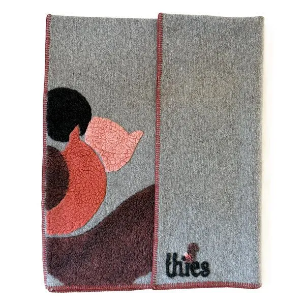 thies Wolldecke thies Eco Squirrel Wool Blanket aus 70 % Schurwolle, Grey (grau), – Produktbild 1 von 4
