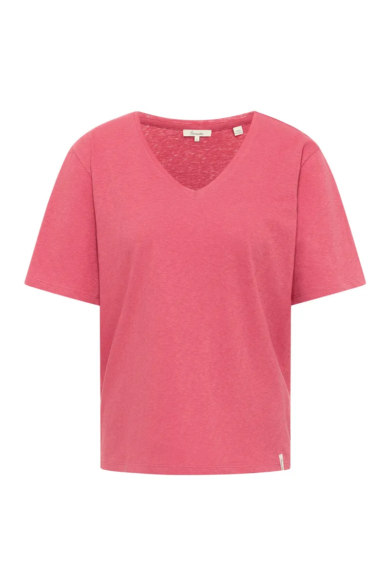 Tranquillo Jerseyshirt Liiz aus Leinen - holly berry / S – Produktbild 1 von 2