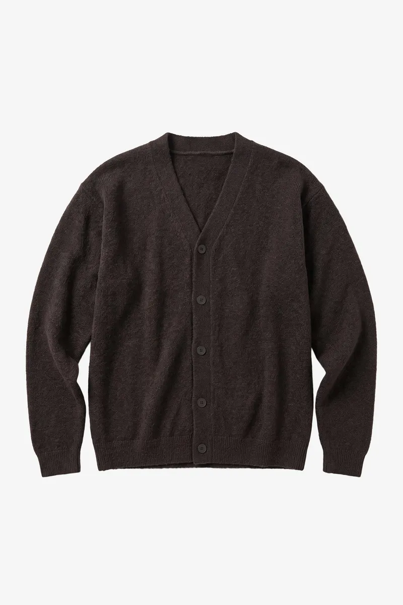 KnowledgeCotton Apparel KnowledgeCotton Apparel Herren vegan Strickjacke Herren Aus Soufflé Yarn In Der Farbe Chocolate Torte, Braun, – Produktbild 1 von 2