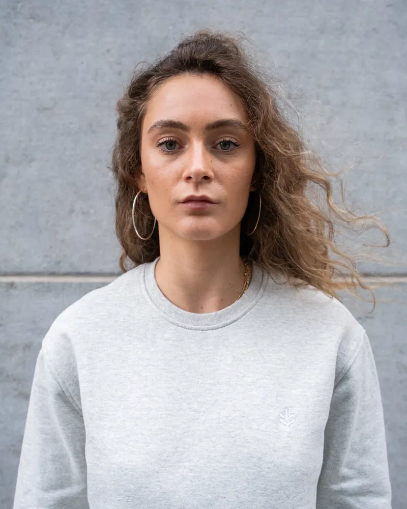 Lucid Collective Lucid Collective Damen vegan Sweatshirt Just Heather Grey, Hellgrau, – Produktbild 1 von 2