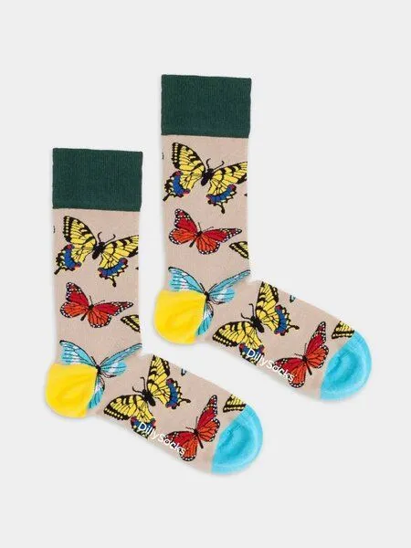 DillySocks DillySocks Bunte Socken aus Bio-Baumwoll - Mix, Butterfly bloom, – Produktbild 2 von 3