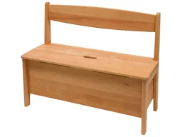 Caritas Werkstätten Caritas Werkstätten Kindertruhenbank Buche massiv geölt Maße (H/B/T) 60x75 x34 cm – Produktbild 1 von 1