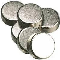 10 Magnete aus Metall, rund, silber, Ø 22 mm, Höhe 4 mm – Produktbild 1 von 1