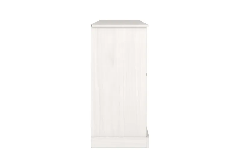 OTTO home Sideboard Turia, mit Lamellentüren, Kommode aus massivem Kiefernholz, FSC®, 4 Schubkasten, Breite 166 cm, Weiß, – Produktbild 5 von 5