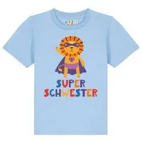 watabout kids watabout.kids T-Shirt Kinder Löwe Superschwester, Blue soul, – Produktbild 1 von 1