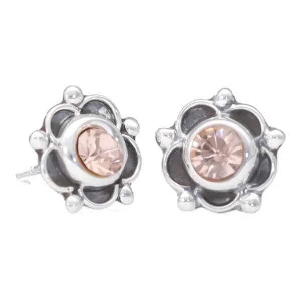 pakilia pakilia Silber Ohrstecker Seerose Fair-Trade und handmade, Rot, – Produktbild 2 von 4