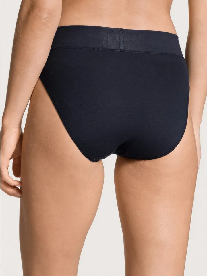 CALIDA CALIDA High-Waist-Slip Elastic Duopack (2er Pack) breiter Softbund, elastisch, atmungsaktiv, weich, Blau, – Produktbild 3 von 5