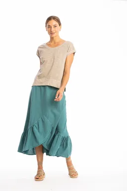 RAVENS VIEW IBIZA RAVENS VIEW IBIZA Damen vegan Top Efeu Esche Stein – Produktbild 1 von 1