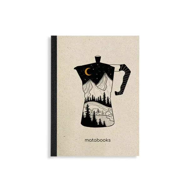 matabooks® matabooks® Nachhaltiges A6 Notizbuch/Journal/Schreibblock aus Graspapier – Dahara, Coffee, – Produktbild 1 von 3