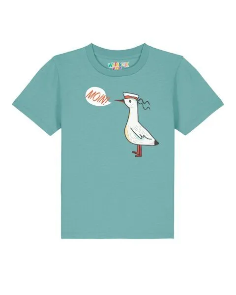 watabout.kids watabout.kids T-Shirt Kinder Moin Seagull, Teal monstera, – Produktbild 1 von 2