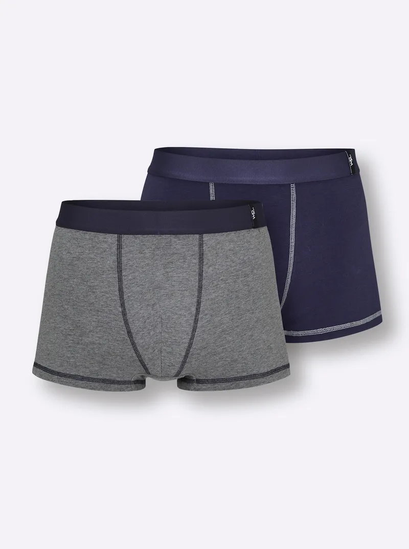 wäschepur men Pants marine + anthrazit-meliert, Marine + anthrazit-meliert, – Produktbild 1 von 3