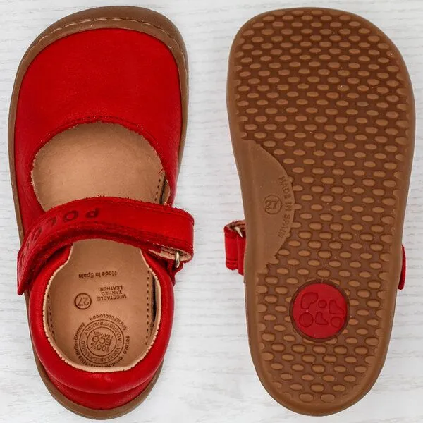 Pololo Pololo Barfußballerina aus pflanzlich gegerbtem Leder, unisex, Rot, – Produktbild 3 von 4