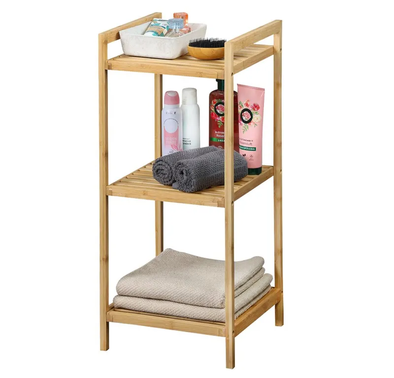 Kesper Kesper Ablageregal Regal mit 3 Ablagen, Bambus, FSC, 1-tlg., Beige, – Produktbild 2 von 4