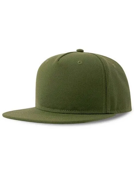 Atlantis Headwear Atlantis Headwear recycelte Flat-Cap mit Kunststoffverschluss, Olive, – Produktbild 1 von 3
