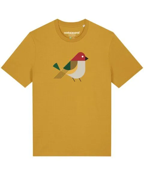 watapparel watapparel T-Shirt Vogel, Ochre, – Produktbild 1 von 3