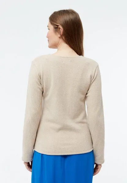 Givn Berlin Givn Berlin Sweater GBLUCILLE aus recycelter Baumwolle, Light beige, – Produktbild 3 von 4