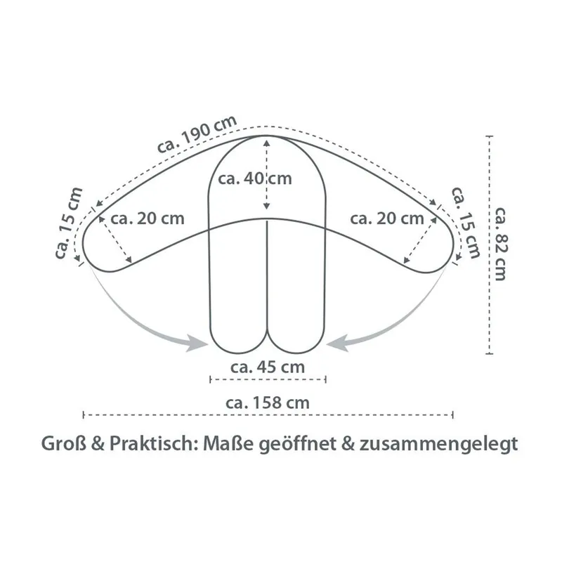 Theraline Theraline Original Stillkissenbezug Bamboo Collection 190 cm, Braun | beige | natur, – Produktbild 2 von 2