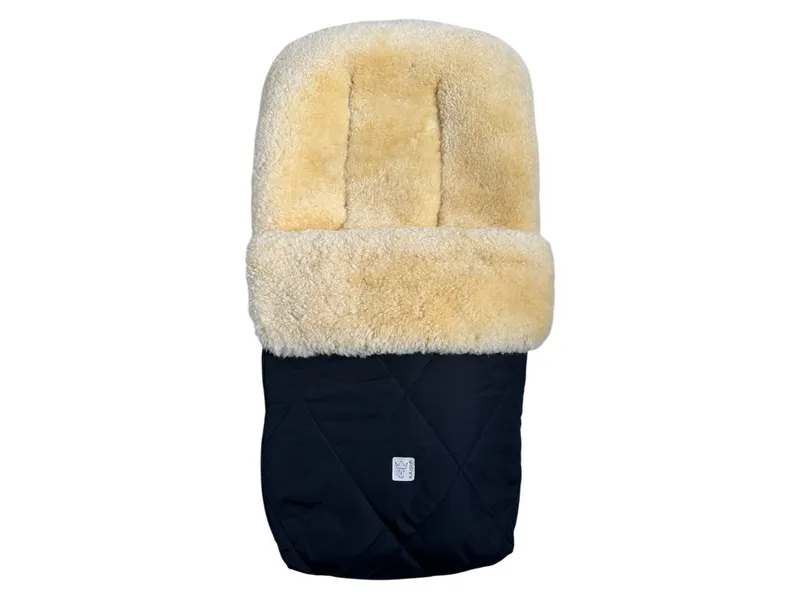Kaiser Naturfellprodukte Kaiser Naturfellprodukte Fußsack Kinderwagen Lammfell "Coosy" ca. 85 x 45 cm, Schwarz, – Produktbild 1 von 2