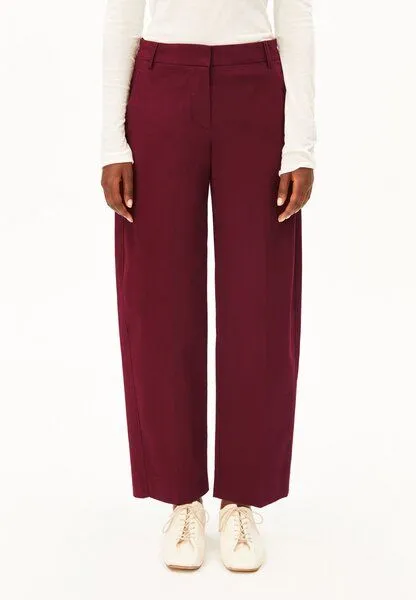 ARMEDANGELS ARMEDANGELS BARREL TWILL Damen Webhose aus Bio-Baumwoll Mix, Velvet red, – Produktbild 1 von 4