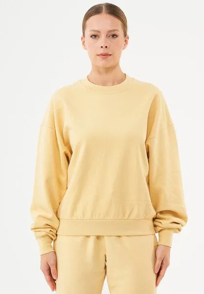 ORGANICATION ORGANICATION ESSENTIALS-BUKET- Soft Touch Sweatshirt aus Bio-Baumwolle, Soft yellow, – Produktbild 1 von 4