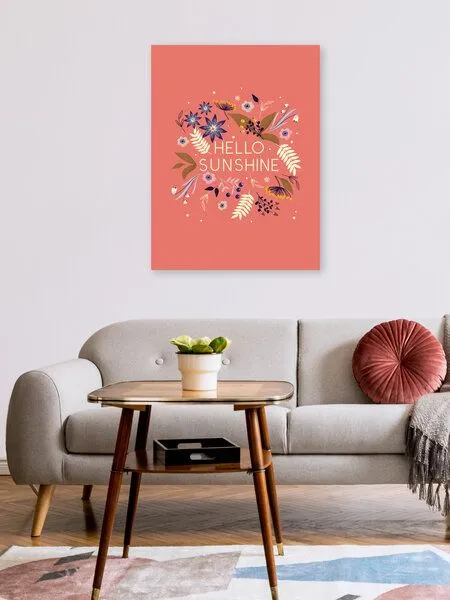 Photocircle Photocircle Poster / Leinwandbild - Hello Sunshine flowers and type – Produktbild 2 von 4