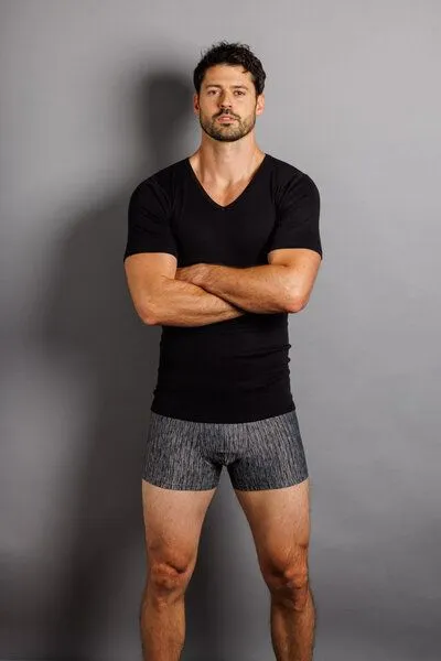 Haasis Bodywear Haasis Bodywear Herren Pants 2er Pack, Single Jersey, recycelte Q-Nova Faser 6.6, Schwarz/blau, – Produktbild 3 von 4