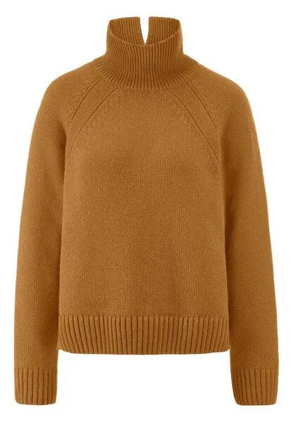 hessnatur hessnatur Strick Pullover Relaxed aus Bio-Merinowolle mit Bio-Baumwolle, Bernstein, – Produktbild 3 von 4