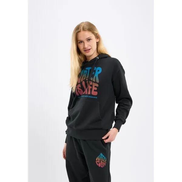 KnowledgeCotton Apparel KnowledgeCotton Apparel Kapuzenpullover WATERAID aus Bio-Baumwolle, Schwarz (black jet), – Produktbild 3 von 4