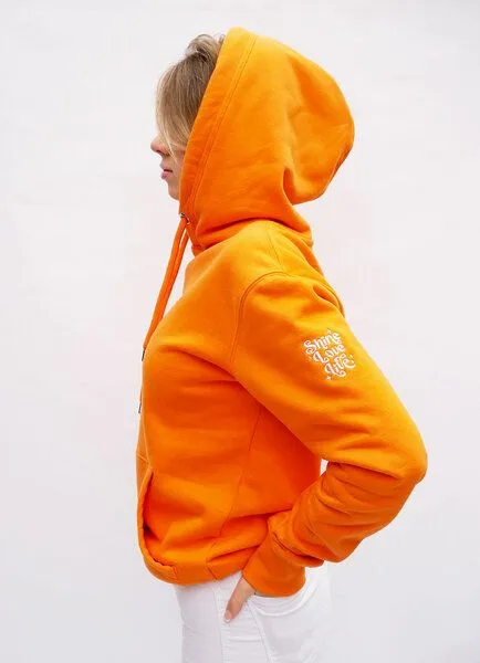 SPARKLES OF LIGHT SPARKLES OF LIGHT Basic Unisex Hoodie | SHINE LOVE LIVE, Orange, – Produktbild 3 von 4