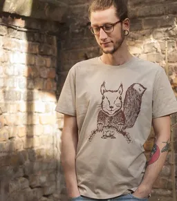 päfjes päfjes Ella Eichhorn / Squirrel - Fair Wear Männer T-Shirt - Sandbrown – Produktbild 1 von 1