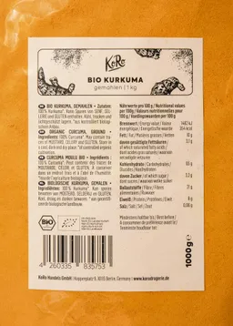 KoRo Gemahlener Bio Kurkuma 1 kg – Produktbild 1 von 1