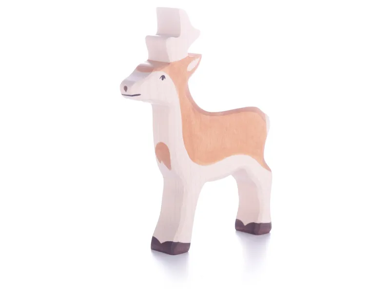 Holztiger Holztiger Holzfigur "Rehbock" 12,5 x 2,3 x 16 cm, Natur, braun, mehrfarbig, – Produktbild 1 von 2