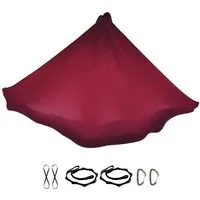 YOGALAXY YOGALAXY® Aerial Yoga Tuch Set - mit Zubehör - Premiumqualität in diversen Farben, Dunkelrot, – Produktbild 1 von 1